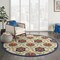 Homeroots 8 ft. Round Blue Vines Indoor & Outdoor Area Rug 384978 - alternate 3